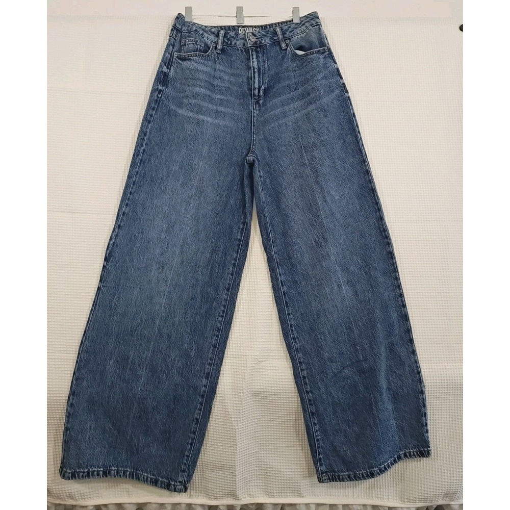 Rewash BeMore Women's Wide Leg Barrel Jeans Blue High Rise 29 Cotton Lyocell